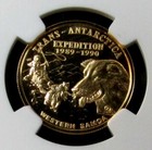 1988 Gold Samoa 50 Tala Trans-antarctica Expedition Coin Ngc Proof 70 Ultra Cam