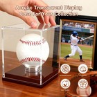 Baseball Display Case - Clear Acrylic Cube With Case 