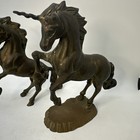 Unicorns Pair Of  Vintage Bronze Solid Hooves Out Standing  Brass Free Shipping