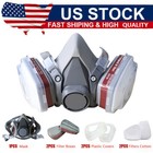 7in1 Half Face Gas Mask Facepiece Chemical Spray Painting Safety 6200 Respirator