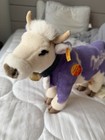 Steiff Collectible Plush Milka Chocolate Purple   White Cow  354014 From Germany