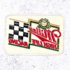 Vintage Miller High Life Racing Patch     Beer Logo Checkered Flag     Iron-on Nos