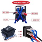 4pcs Momentary Motor Polarity Reverse Rocker Switch Dc 20a 12v Dpdt 6 Pin 3