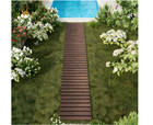 23  6  X 16 75  Decorative Wooden Garden Walkway  Non-slip walnut solid Fir Wood