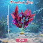 2 Pcs Silk Fish Tank Plants  Silk Plants For Fish Tank 14 Inch Aquarium Plant