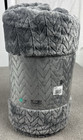 Kohls Plush Throw Blanket Fleece Gray 5ft X 6ft Oversized Soft The Big One New