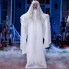 Interactive 67  Bride Ghost Decoration With Creepy Sounds For Haunted Houses
