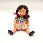 Dollhouse Miniature Girl Plastic Doll 3  Movable Eyes Vintage