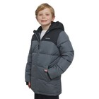 New     Lands End - Boy s Winter Jacket Youth Puffer Parka - Gray - Size L  14 16 