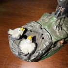 Mechanical Cast Iron Eagle And Eaglets Bank Vintage  Works
