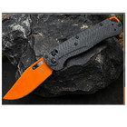 Benchmade Bm15535 Folding Pocket Knife Orange Blade Carbon Fiber Edc