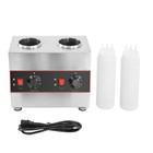 2 Bottles Commercial Electric Warmer Butter Sauce Dispenser Sauce Warmer Pump