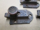 3 - Antique Ornate Victorian Window Sash Lock Hardware W  Brass Knob- No Keepers