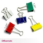 Officemate Assorted Color Binder Clips    Medium  Colors 