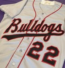 Game Worn University Of Georgia Bulldogs Sec Wilson Baseball  22 Jersey Grey 38
