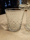 Set Of 3 Libby Clear Carats Heavy Double Old Fashioned Whiskey Glasses