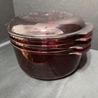 Tupperware 5 Piece Stack Cooker Steamer  Cranberry 3 Qt 1 3 4qt  Steamer Lid