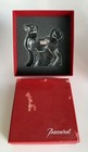 Baccarat Crystal Akita Dog Zodiac Figurine W wooden Stand -france