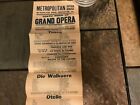 Super Rare Metropolitan Opera House 1941-1942 Season 35  Paper Broadside