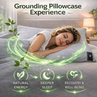 Grounding Pillowcase Kit Cotton W  Tester   Cord Silver Fiber Queen King