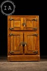 Early 20th Century 4-door Oak Ice Box
