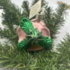 Old World Christmas Light Pink Rose Flower Glass Christmas Tree Ornament 36251