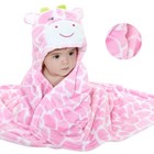 Baby Hooded Blanket Ultra Soft Warm Newborn Infant Swaddle Wrap Bath Shower T   
