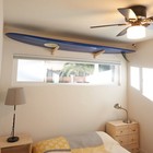Bamboo Horizontal Surfboard Wall Rack - High   Tight Storage Mount For Boards