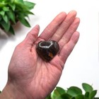 Rare Smoky Quartz Heart Carving With Golden Healer Small Rutile Inclusions