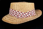1960s Vintage Medium Summer Straw Porkpie Fedora Hat