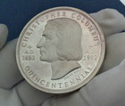 2 Oz  Christopher Columbus Silver Coin 999 Quincentenary Santa Maria Pinta Nina