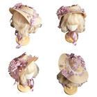 Victorian Women Florals Hat Tea Party Girls Flat Hat Retro Dress Fascinator
