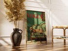 Vintage Animal Wall Art Surreal Woman With Cheetah Poster Fashion Magazine Print