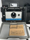 Vintage Polaroid Automatic 210 Land Camera  Flash  Book And Leather Cas Untested
