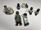 Lot Of Seven Vintage Black Americana Porcelain Figurines Miniatures