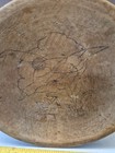 Vintage Antique Original Handcrafted Munising Round Wooden Bowl Primitive