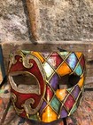 Harlequin Mask With Baroque Decorations And Glitter - Carnival Mask