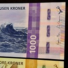 Norway Full Banknote Set     5 X Unc Paper Money Bones 1000  500  200  100  50 Kr