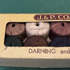 Vintage J    P  Coats Darning And Mending Thread In Box A 227 Mixed Missing 1