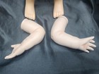 S2 Vintage 6  Porcelain Doll Legs And Arms Lot Of 4 Parts