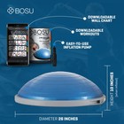 Bosu Pro Multifunctional Home Gym 26    Strength Trainer Ball Balance Board  Blue