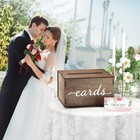 Wooden Wedding Card Box With Slot   Lid   Decorations For Reception For Weddi   