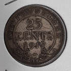 1917-c Newfoundland 25 Cents Of King George V Km  17 F vf