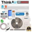 New 12000 Btu Mini Split  Ductless Air Conditioner Heat Pump 1 Ton 110v Wifi