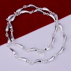 925 Sterling Silver Jewelry Set Water Drop Necklace Earrings Bracelet Women