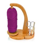 Miocololy Wooden Yarn Spool Rack  Magnetic Yarn Skein Ball Spinner Style1