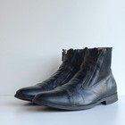 Parlanti Passion Black Paddock Boots Size 39 Leather Zip Up Equestrian Italy