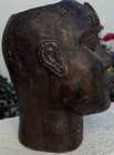 Vintage West African Benin Bronze Tribal Bust Casting - 9    Tall