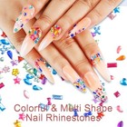  Nail Gems  2500pcs Colorful Rhinestones For Nails  Muliti-shape Nail Charms 