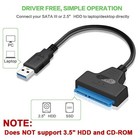 Sata To Usb 3 0  2 0 Cable Up To 6 Gbps For 2 5 Inch External Hdd Ssd Hard Drive